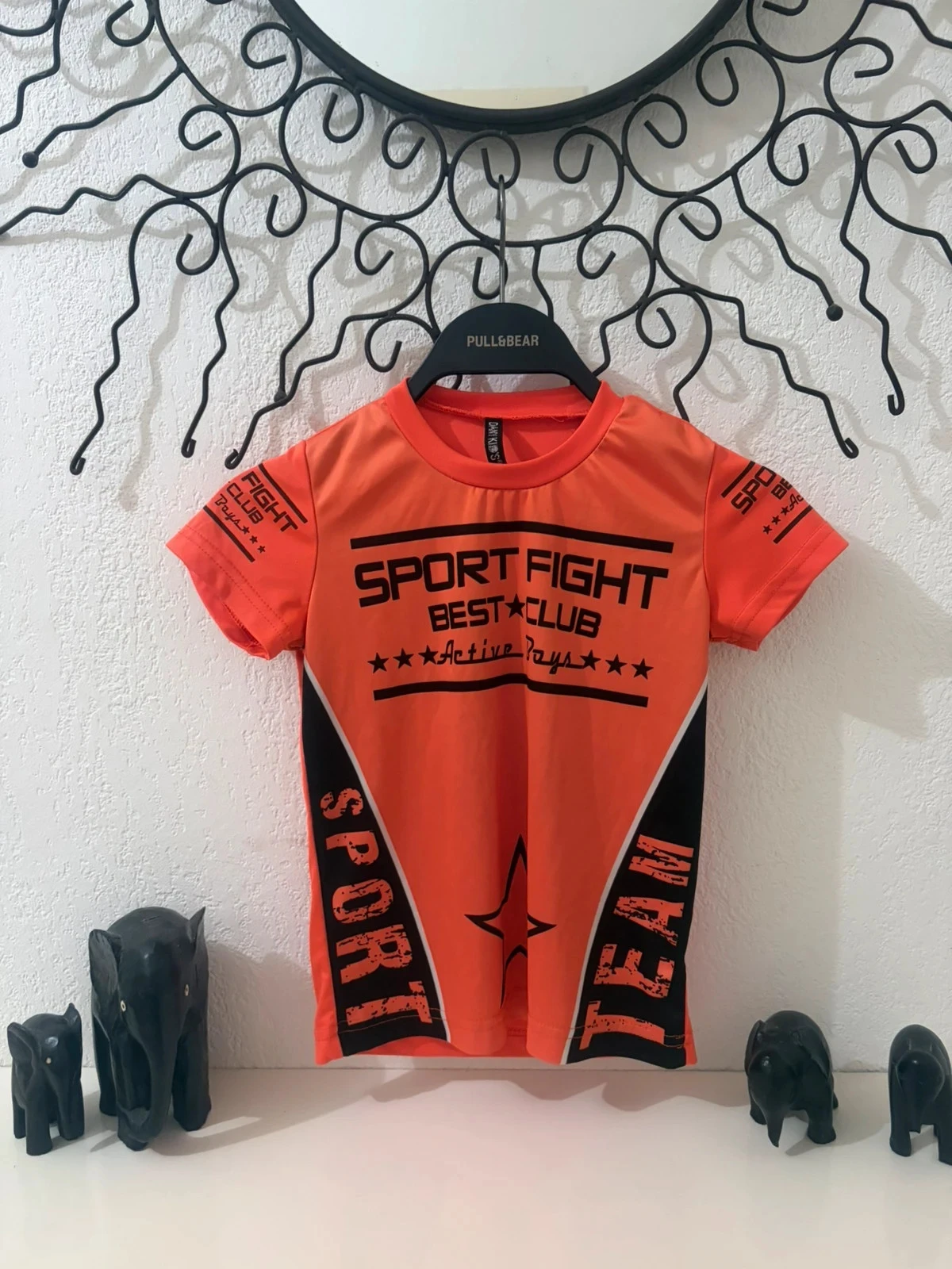 🔵 Camiseta técnica de esporte laranja vivo Dany Kids Sport Fight Best Club – Tamanho 4 anos (104 cm) – photo 2